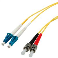 Quality LWL-Kabel Single Mode E9/125µm OS2, LC/ST, gelb, 1 m