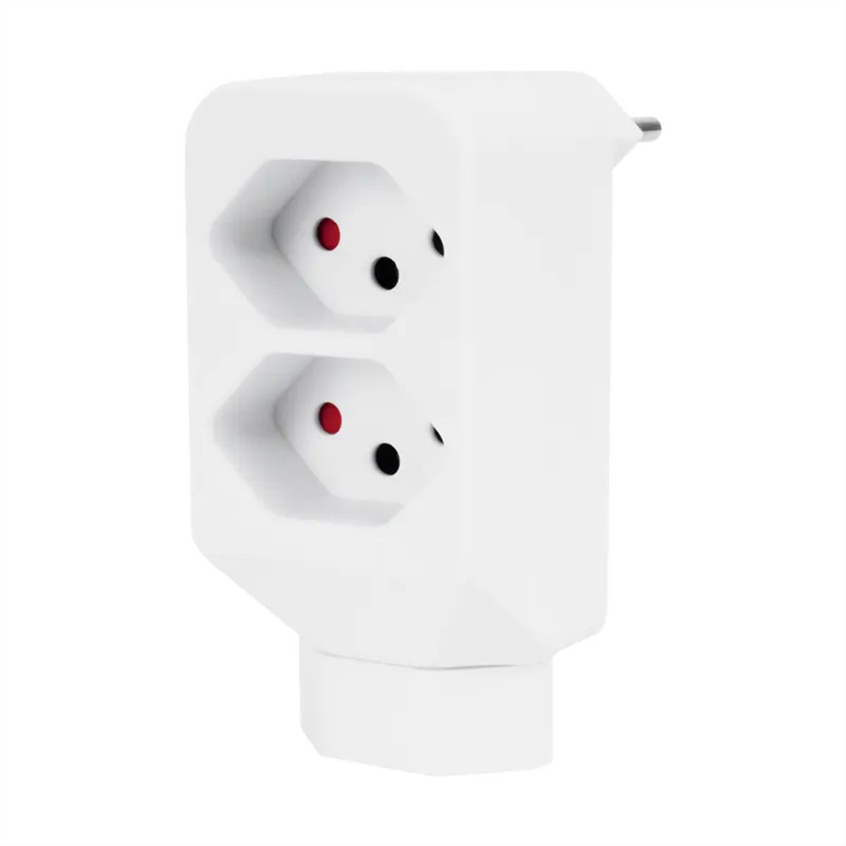Steffen Adaptateur multiple 2 prises T13, avec protection renforcée contre les contacts, blanc