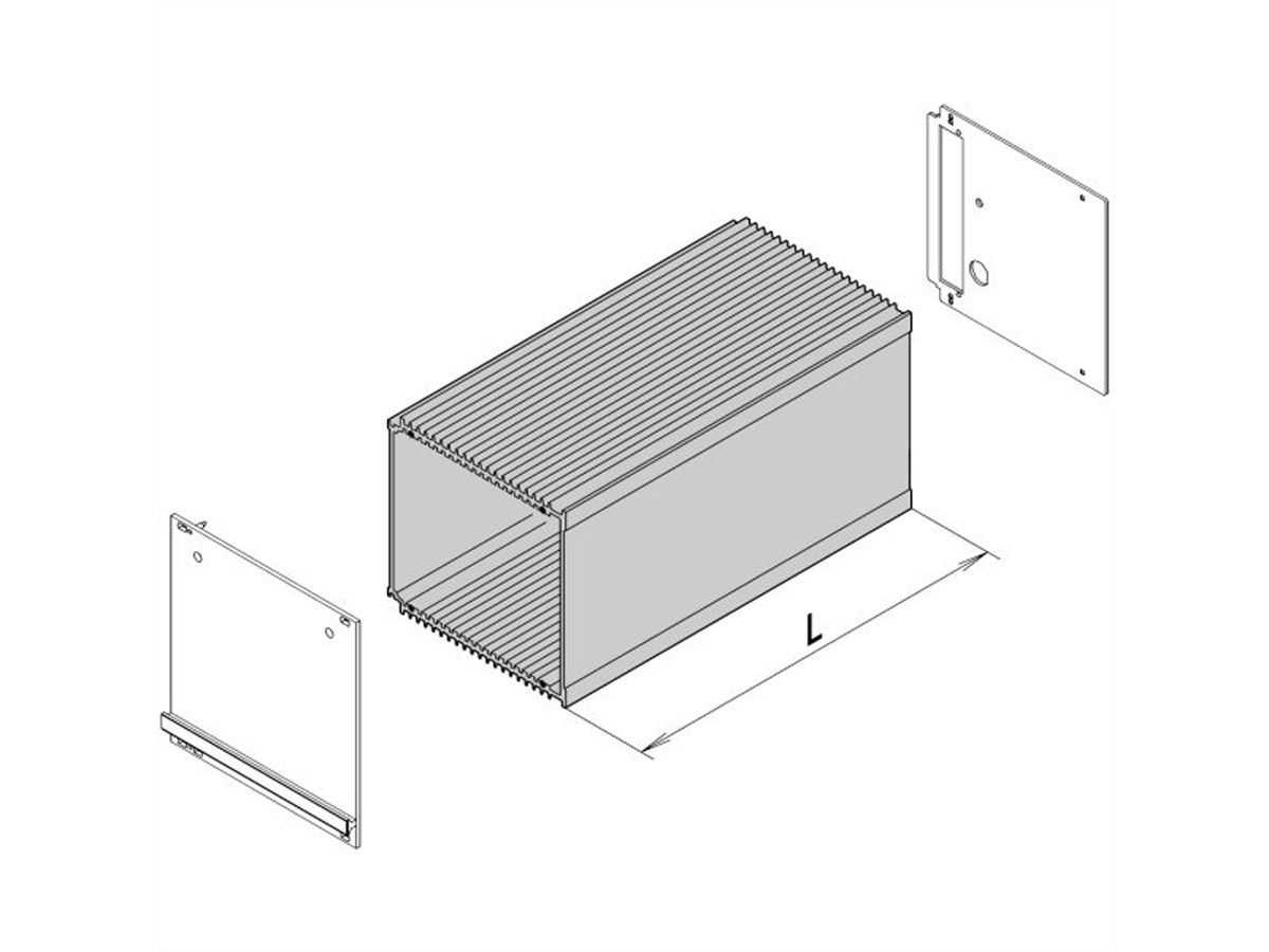 SCHROFF HF Châssis type Unité enfichable Tube de corps, 28 HP, pour circuit imprimé de 220 mm de profondeur