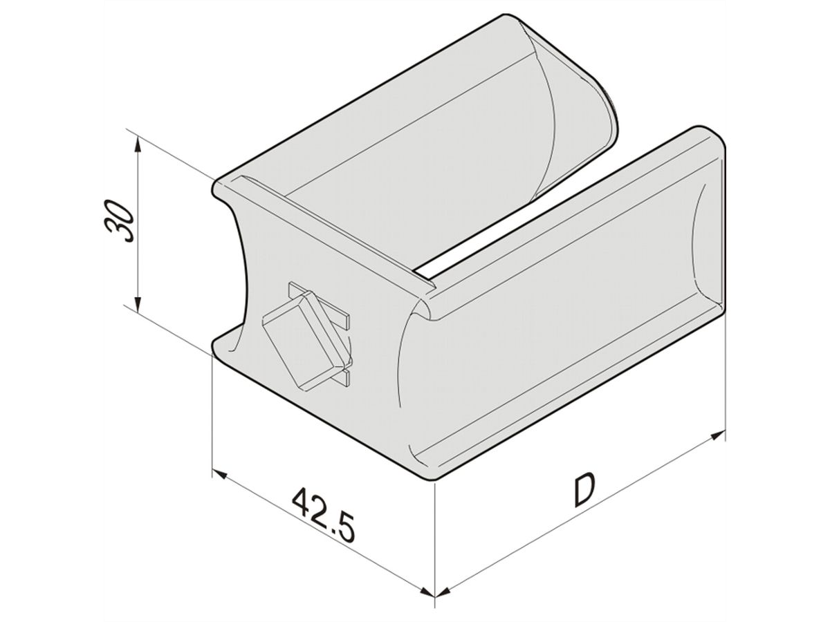 Oeillet de câble SCHROFF, plastique, 30W 55D