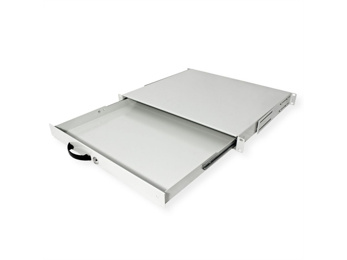 ROLINE 19" Tiroir pour clavier 1U, 400P fermable gris