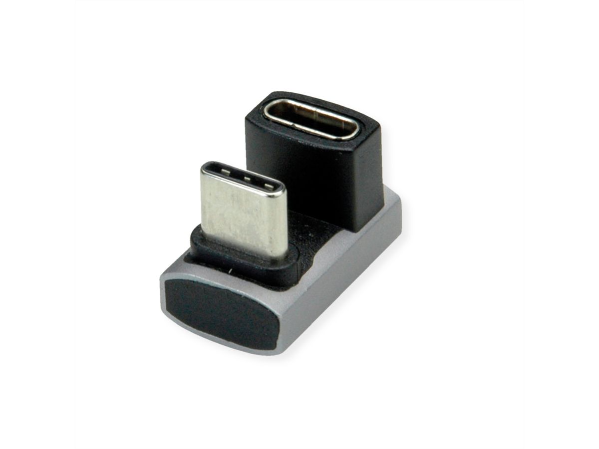 ROLINE USB4 Gen 3x2 Adapter Typ C ST/BU, Aluminium, 360°, breit, silberfarben