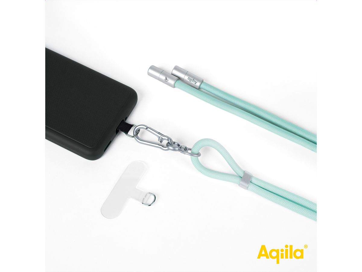 Aqiila Lanyard Lade- & Synckabel CC3, 60W, Typ C zu Typ C, Grün