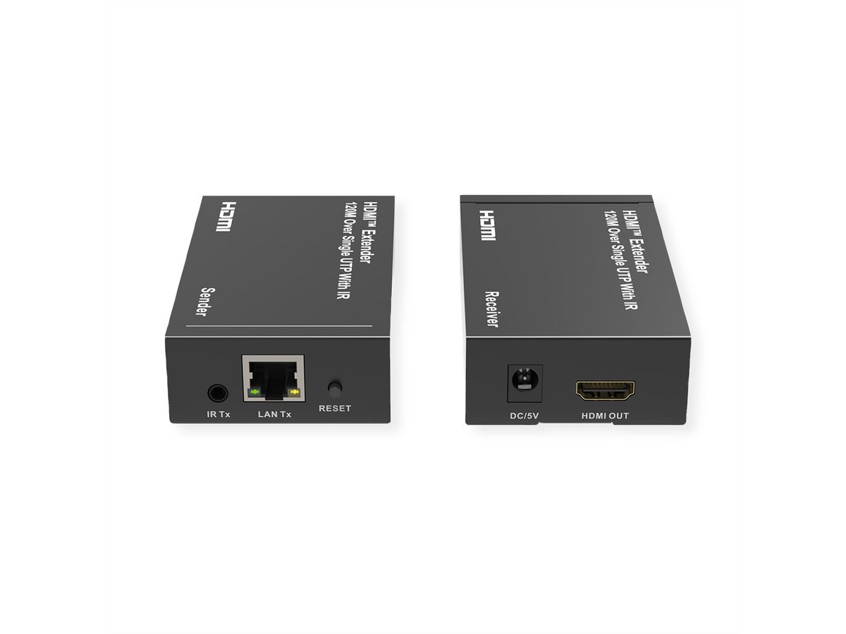 ROLINE HDMI Verlängerung, über IP, 1080P, 120m, mit IR