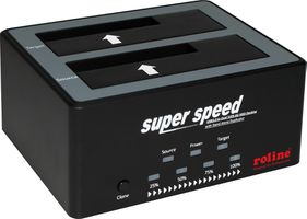 ROLINE 2.5" / 3.5" SATA HDD/SSD Docking Station, USB 3.2 Gen 1, HDD-Clone-Funktion