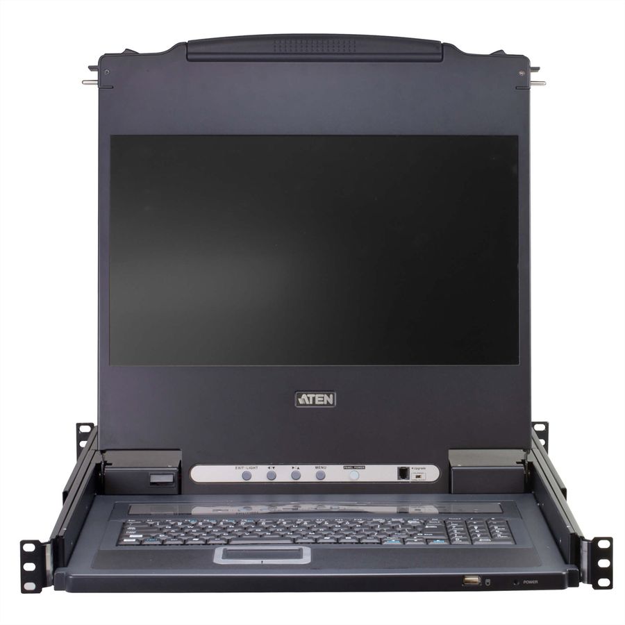ATEN CL5716M 43cm-LCD KVM Switch, USB-PS/2, VGA, 16 Ports, UK-Layout