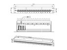 TELEGÄRTNER Panneau de brassage 19" MPP24, 1 U, Cat.6A (Classe EA) (ISO/IEC), 24 ports, noir