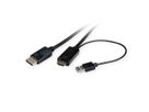 ROLINE HDMI-Kabel UltraHDTV - DisplayPort, ST/ST, schwarz, 2 m