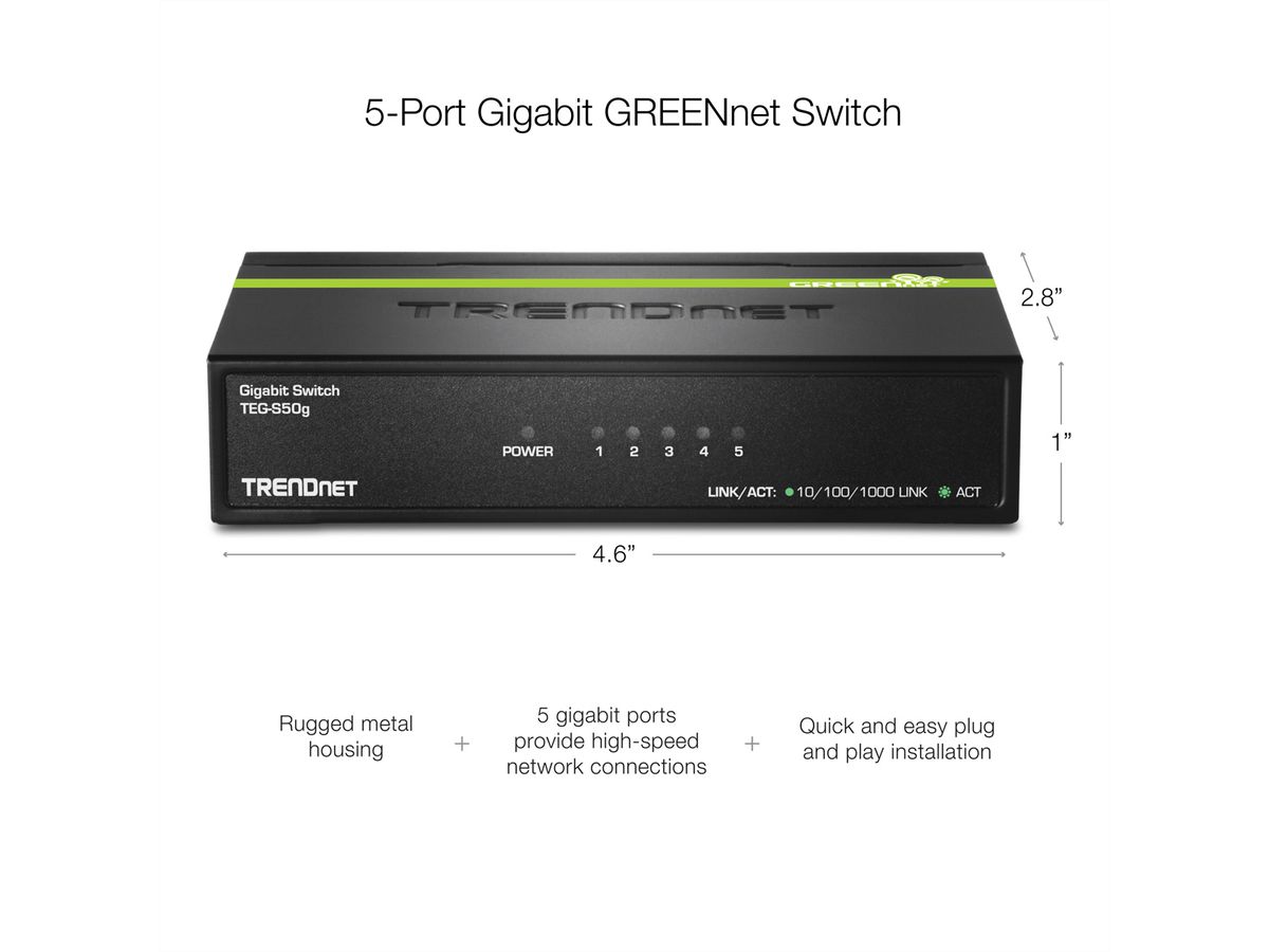 TRENDnet TEG-S50G Netzwerk Switch