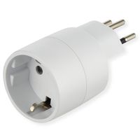 Reiseadapter CH/D NO BLOCK, Stecker T12/Schutzkontakt-Buchse, weiss