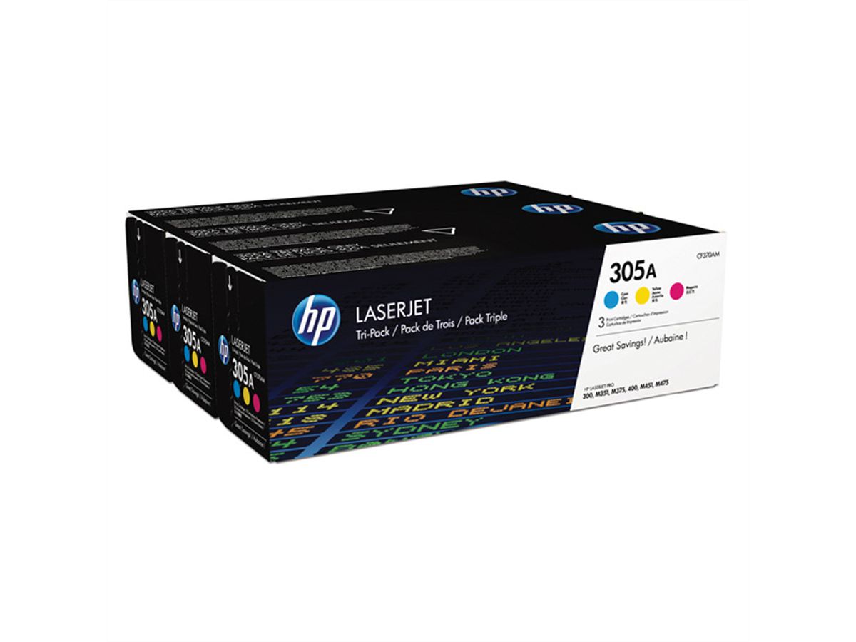 HP CF370AM, Toner Color LaserJet Tri-Pack, Nr. 305A, C/M/Y