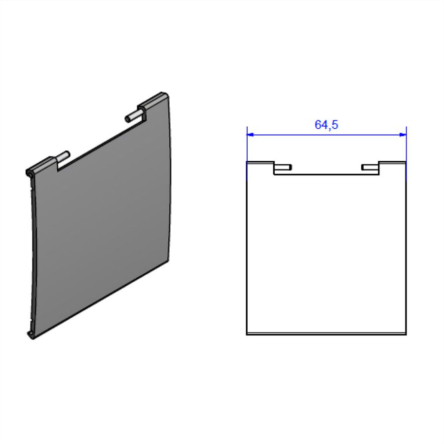 BACHMANN KAPSA XX-Small Couvercle, argent