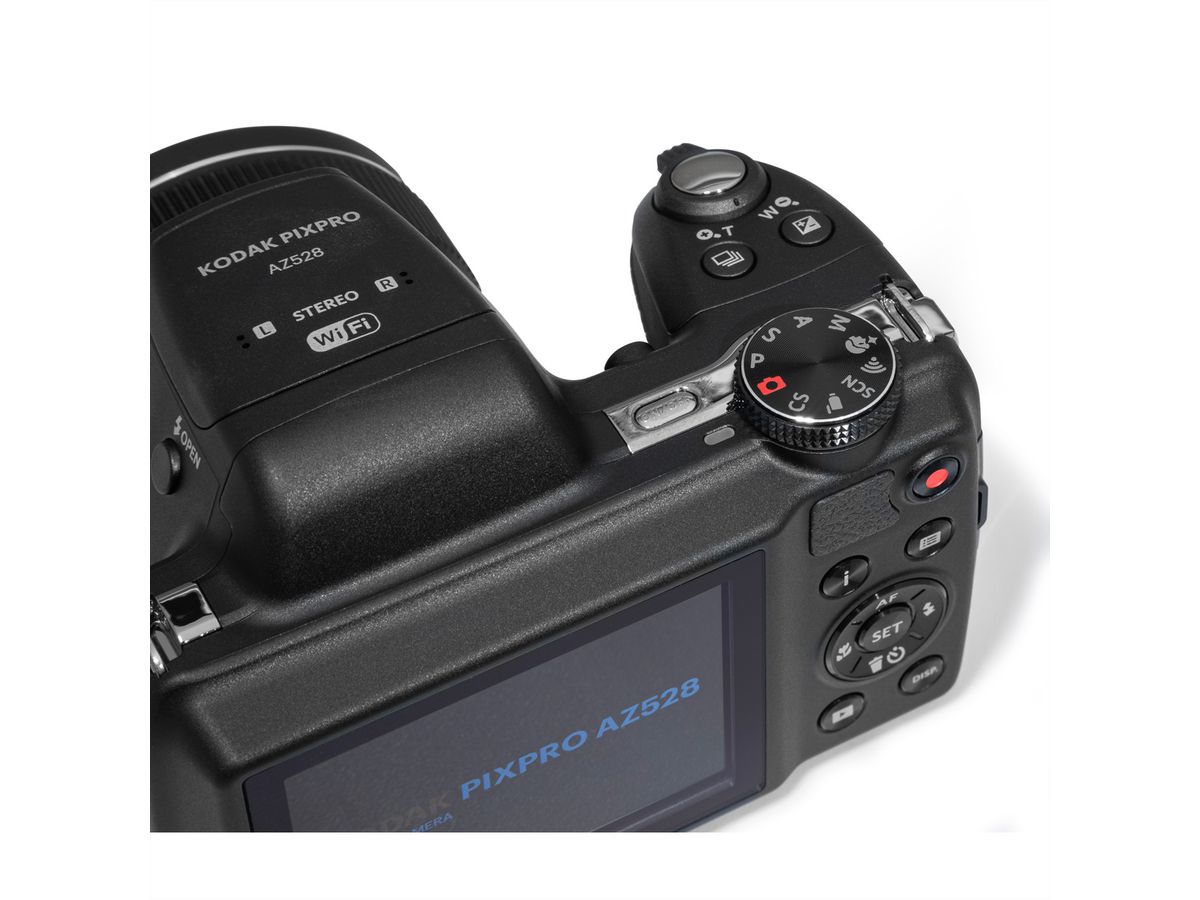 Kodak Bridgekamera AZ528 schwarz, 52x opt. Zoom, 16Mp, 3"LCD, 24mm Ww 6fps