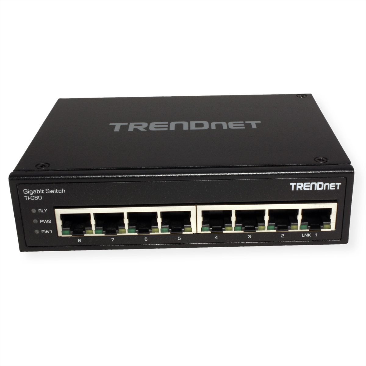 TRENDnet TI-G80 8-Port Gehärteter Industrieller Gigabit DIN-Rail Switch