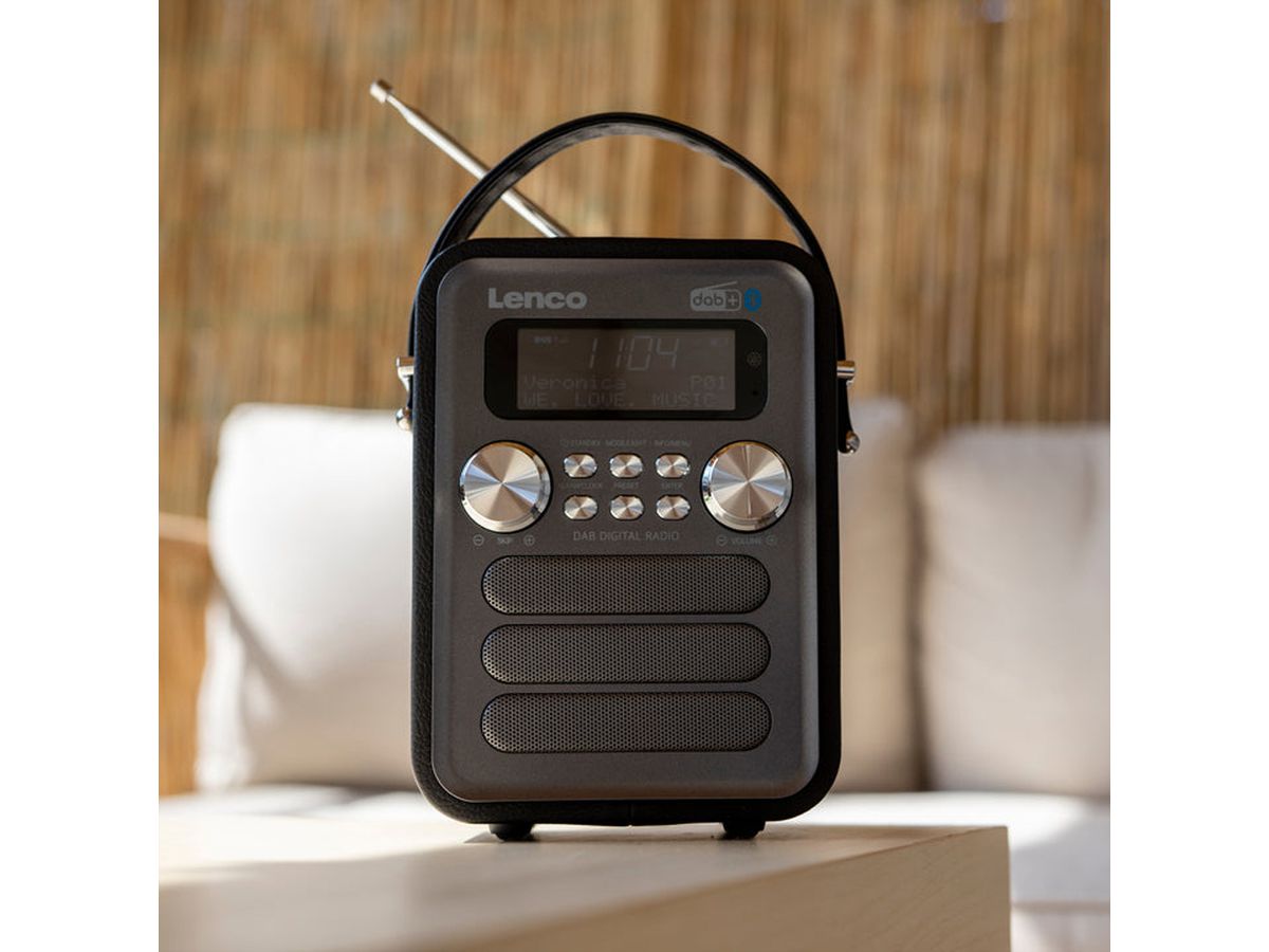 Lenco DAB+ Radio PDR-051BKSI, BT, USB, SD, RC, aufladbare batterie