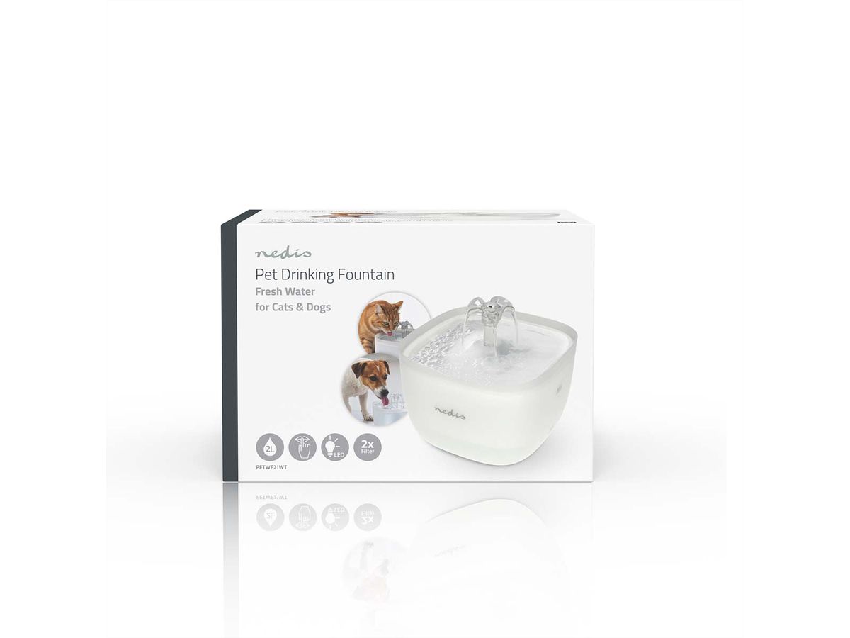 Nedis Haustier-Trinkbrunnen 2 l, weiss