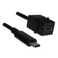 BACHMANN Keystone USB 3.1 Coupleur A/A femelle-Femelle noir, 0,5 m