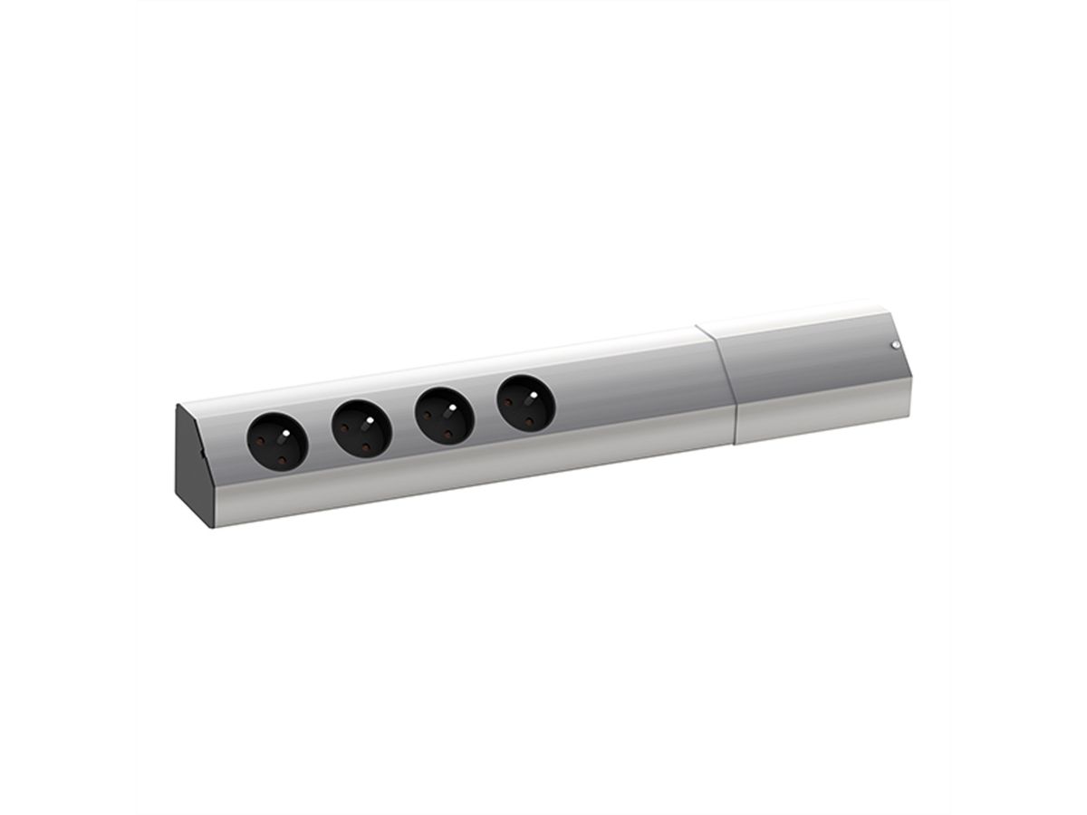 BACHMANN CASIA 4x Schutzkontakt UTE, Edelstahl