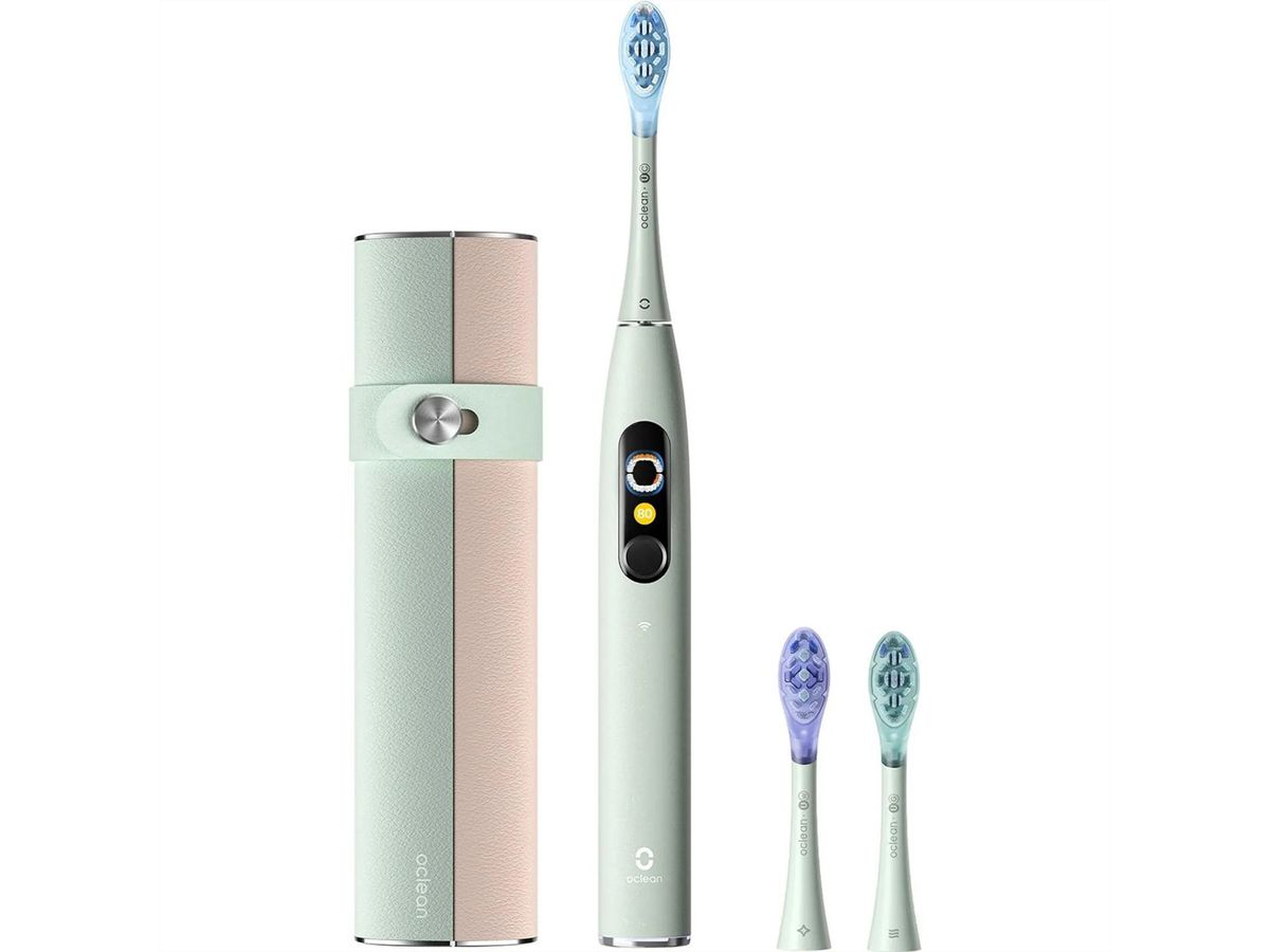 Oclean X Ultra 20 Set Schallzahnbürste grün, 84’000 Bewegungen/min, Smart Touchscreen, 40 Tage Akku