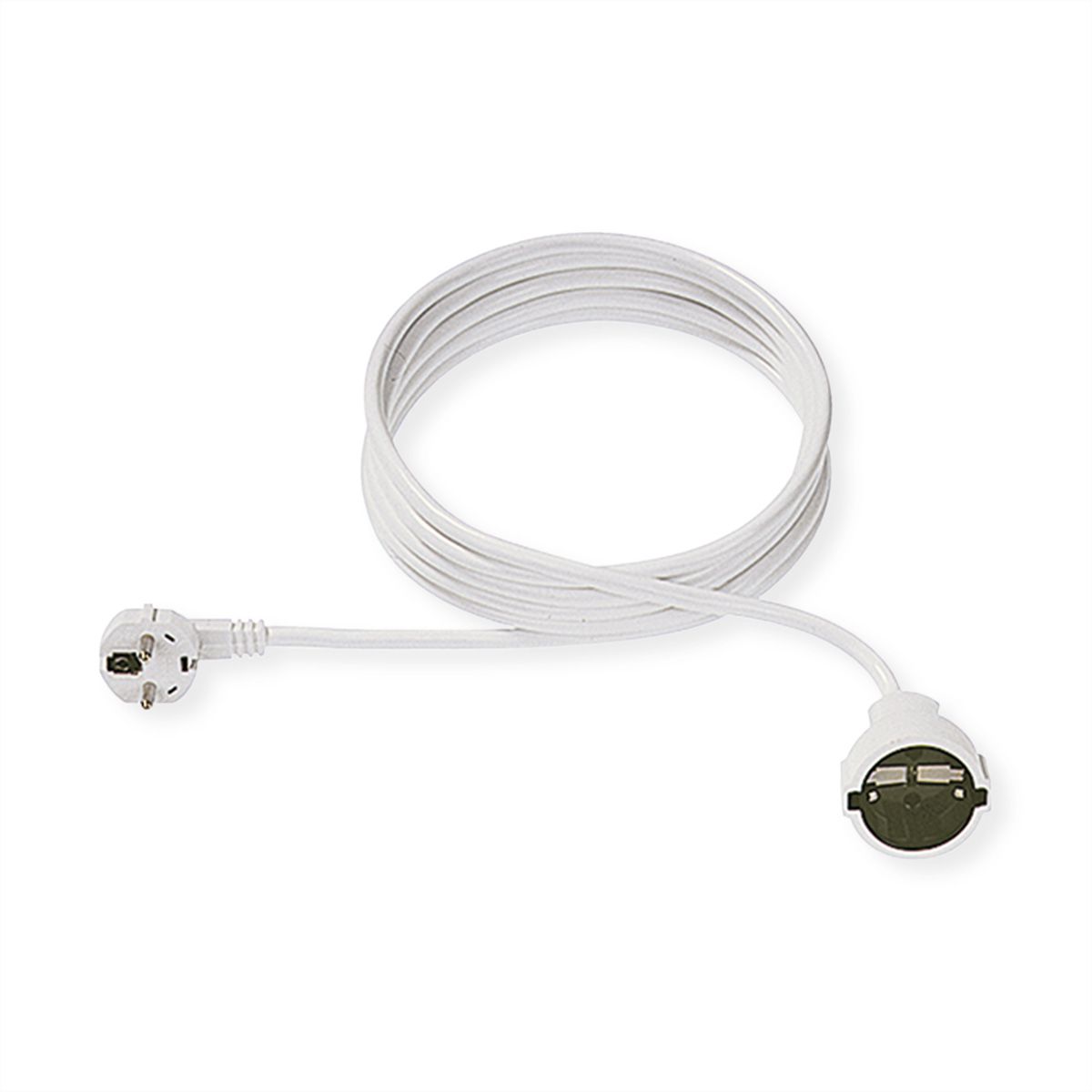 BACHMANN AC230V Câble prolongateur, prises type 2P+T allemand, blanc, 15 m