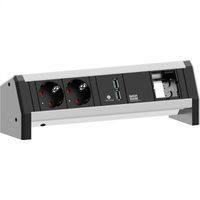 BACHMANN DESK 2x contact de protection 1x USB Charger 1x ABD, Chargeur USB 60W 0,2m GST18, 0 m