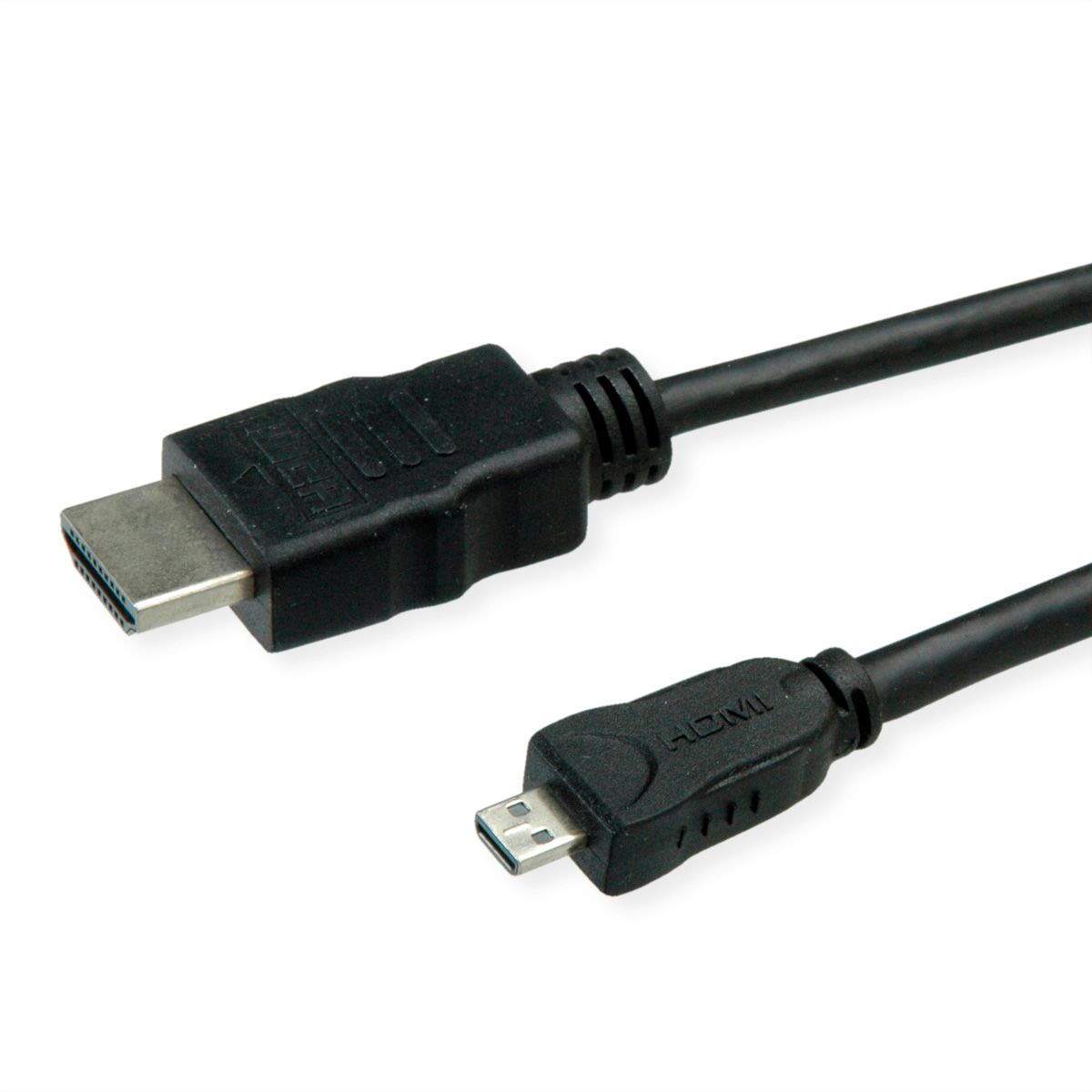 ROLINE GREEN HDMI High Speed Kabel mit Ethernet, HDMI ST - Micro HDMI ST, 2 m
