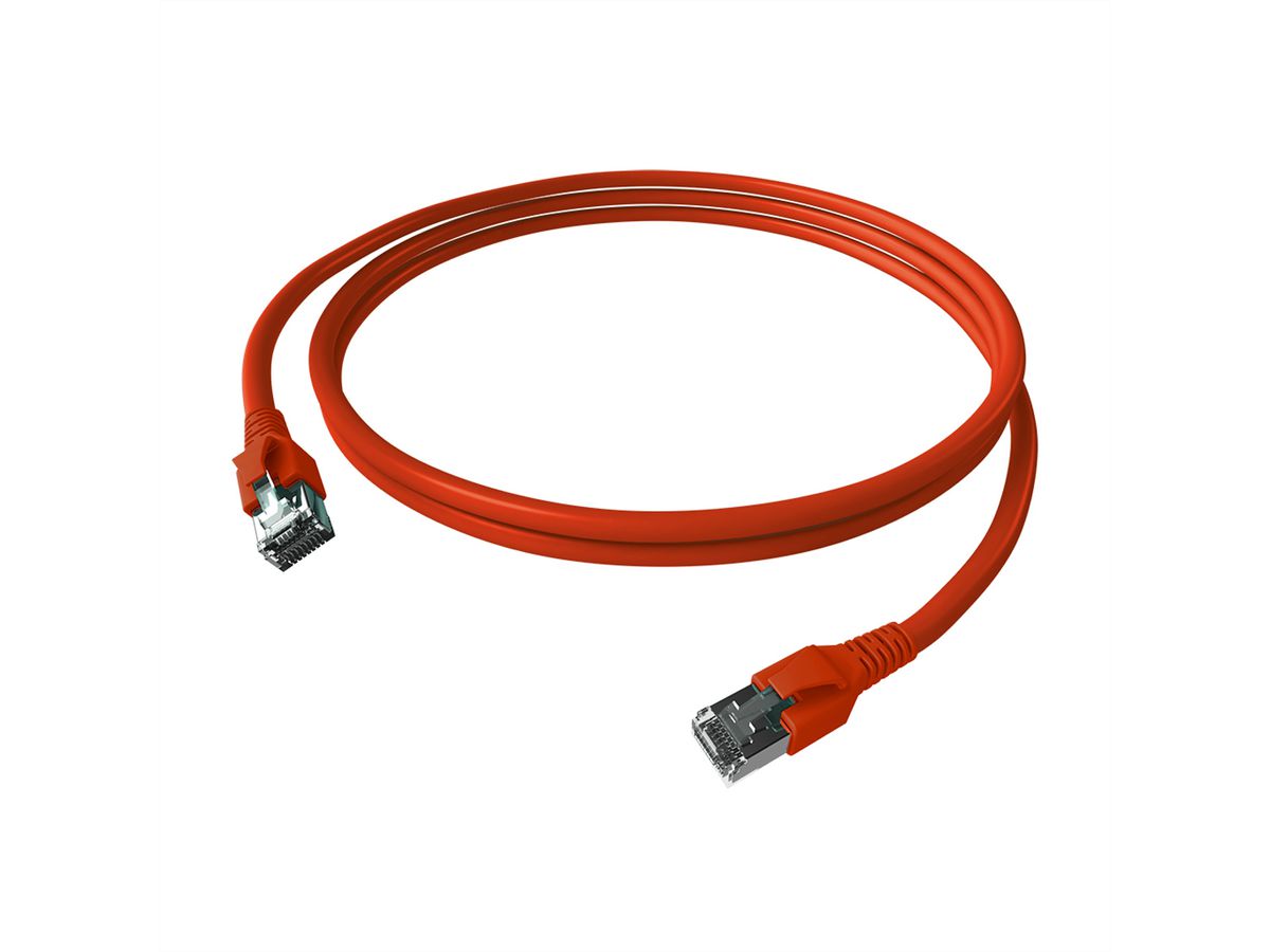 EasyLan FlexBoot Patchkabel Cat.6A, S/FTP, rot, 3 m