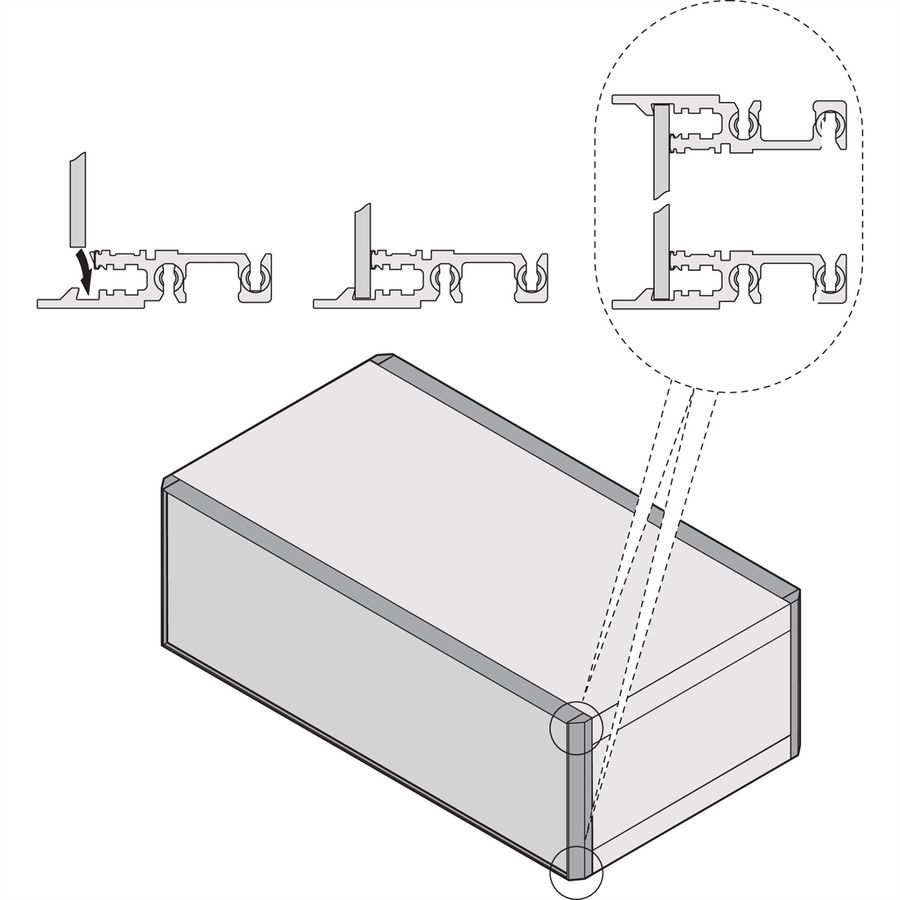 SCHROFF EMV-Frontplatte/ -Rückwand, gesteckt, geschirmt - U-FRONTPL.EMC 3HE 42TE