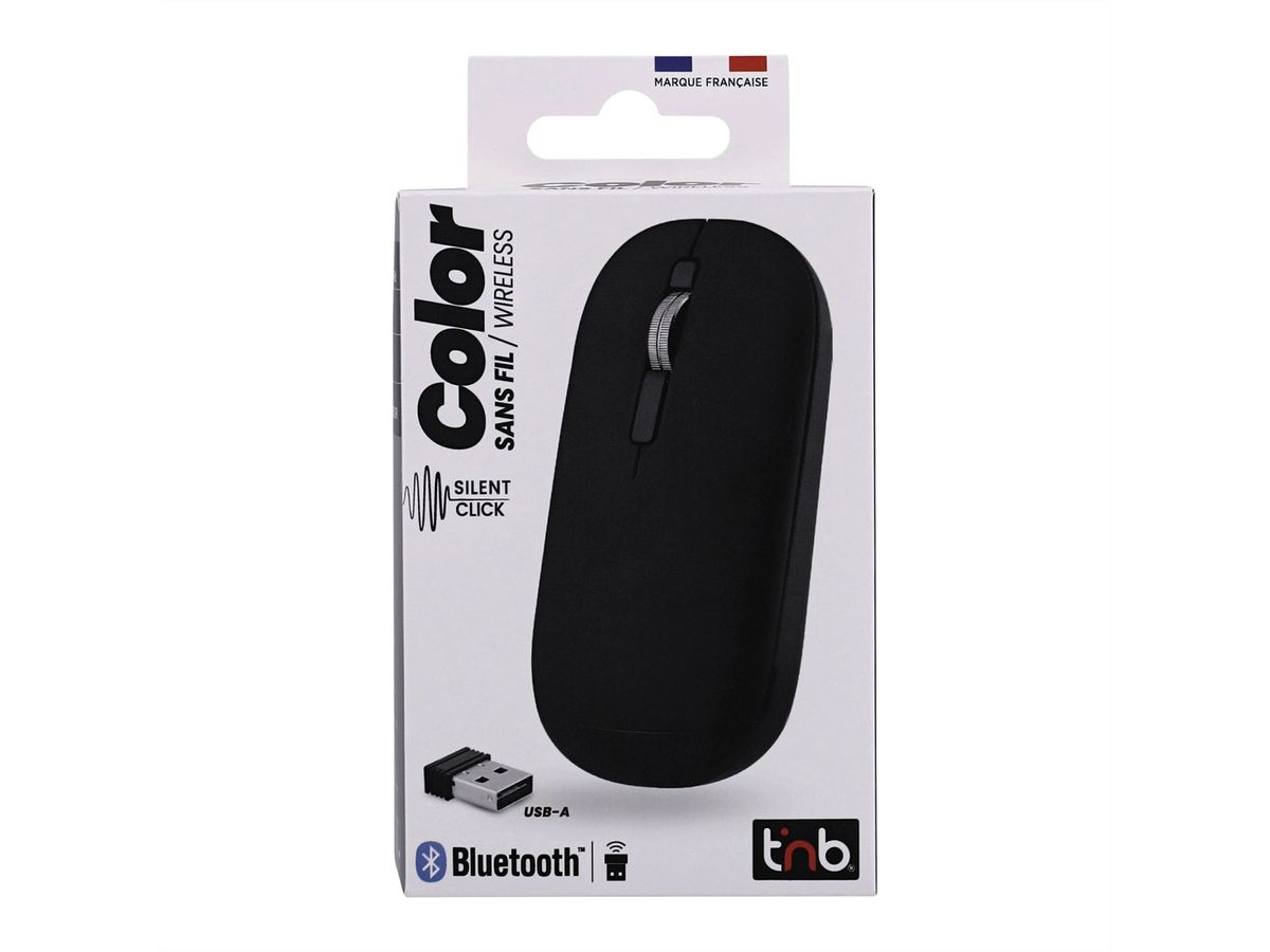 T’nB iClick Dual Connect Wireless-Maus, Schwarz