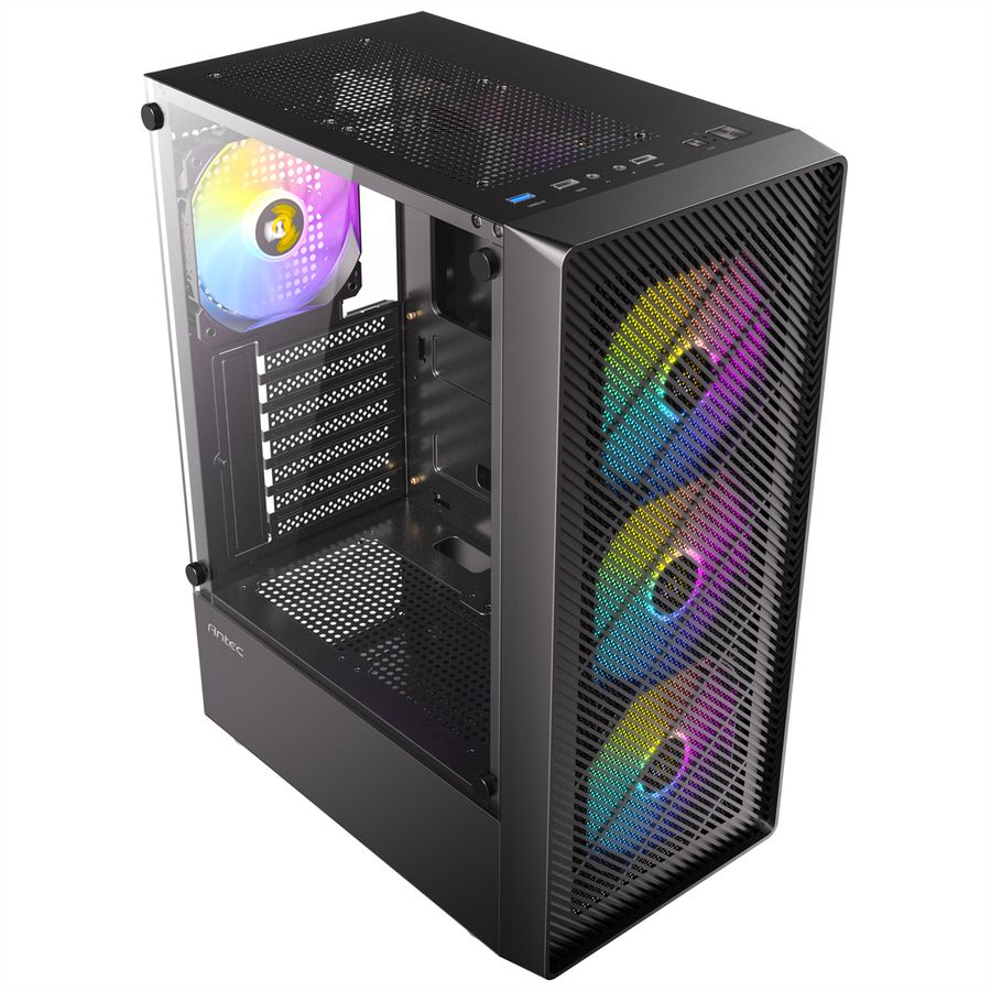 ANTEC AX26 RGB Elite PC Gehäuse Midi Tower Gaming ATX, schwarz