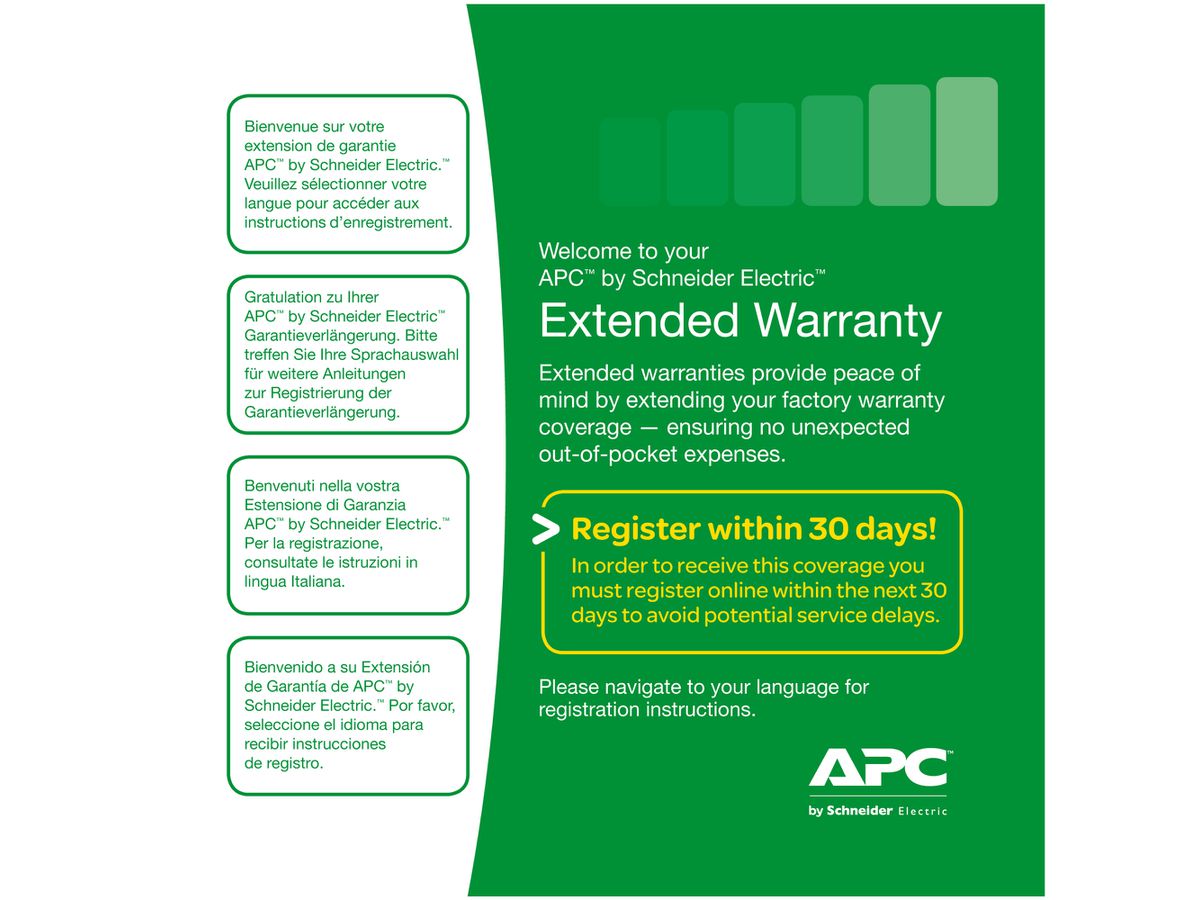 APC Service Pack 3 Year Extended Warranty 3 Jahr(e)