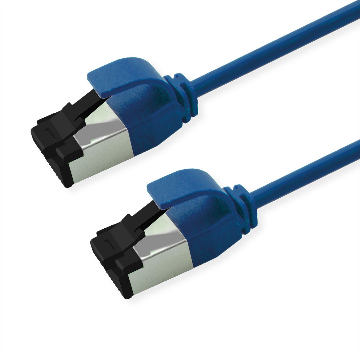 ROLINE Cordon Cat.8.1 (Classe I) S/FTP (PiMF), LSOH, Slim, PoE, bleu, 1 m
