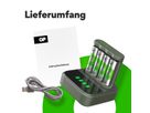 GP Batteries USB-Ladegerät GP B421, inkl. 4 x ReCyko AA 2100 mAh & USB Dock