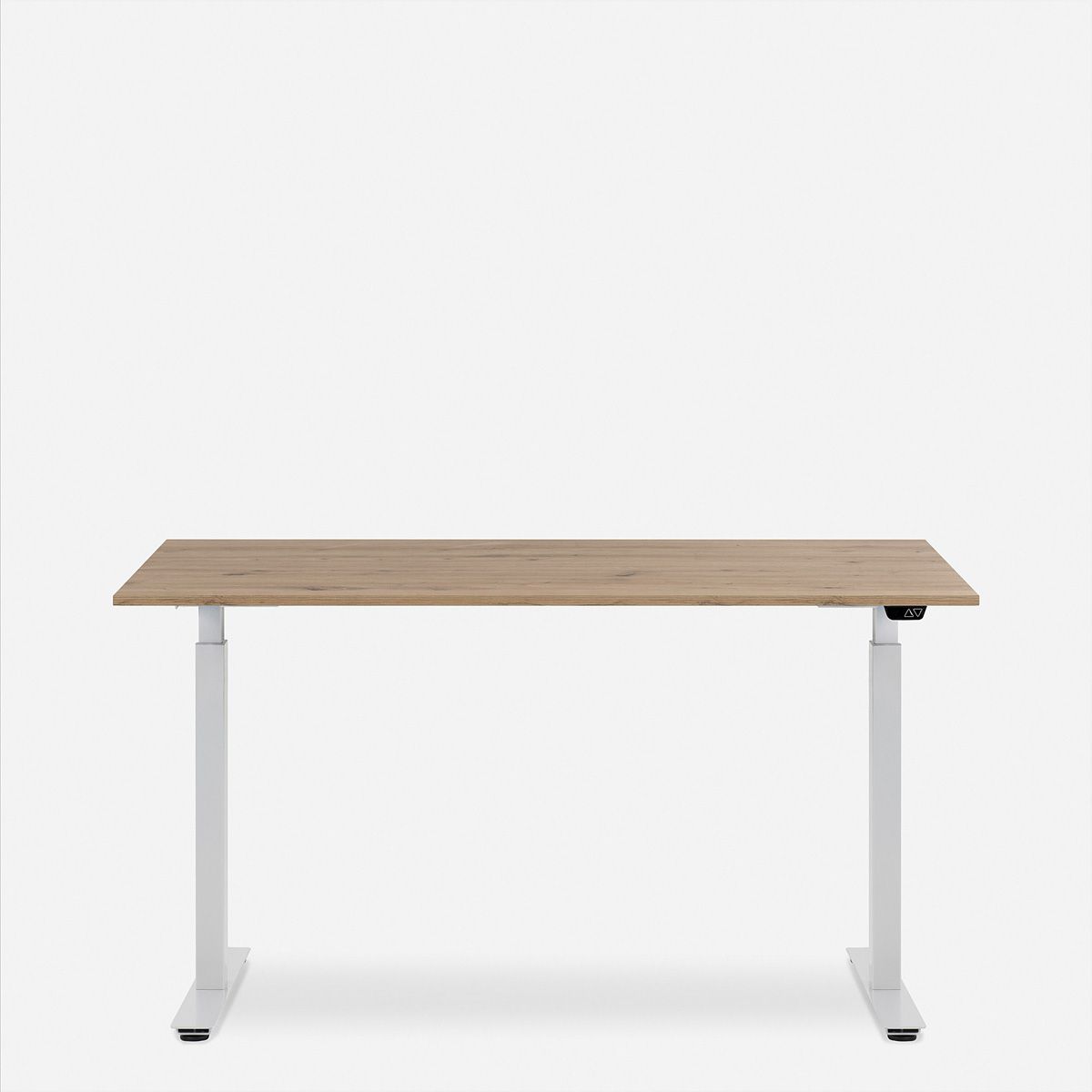WRK21 Schreibtisch Smart 100 x 60 cm, Höhenverstellbar, Kendal Eiche / Weiss