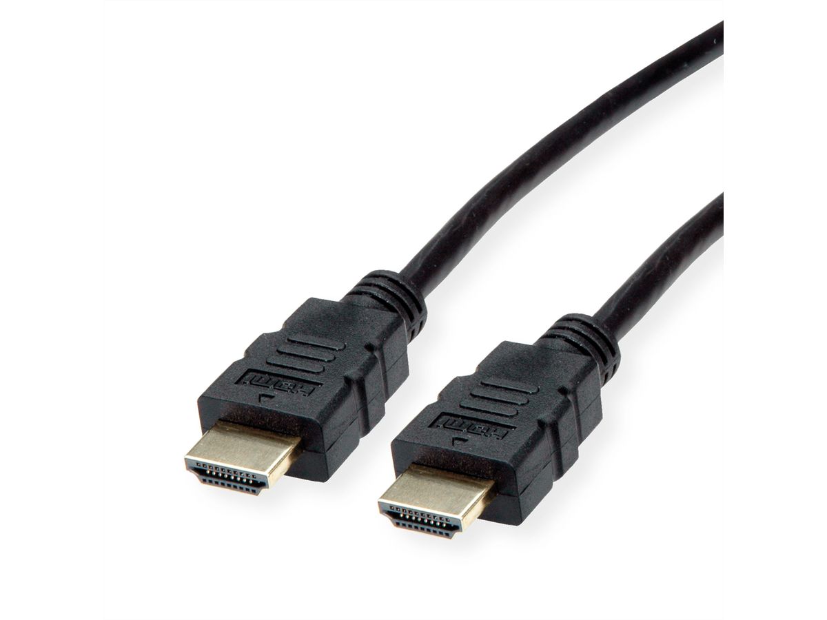 ROLINE HDMI High Speed Kabel mit Ethernet, TPE, schwarz, 2 m