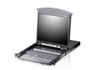 ATEN KL1516AiM KVM Over-IP Switch, 43cm TFT, VGA, PS/2-USB über Kat 5, 16 Ports, DE-Layout