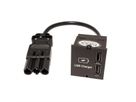 BACHMANN USB A/A 15W Doppelcharger , 2x Typ A 5V/2,4A GST18, schwarz, 0,2 m