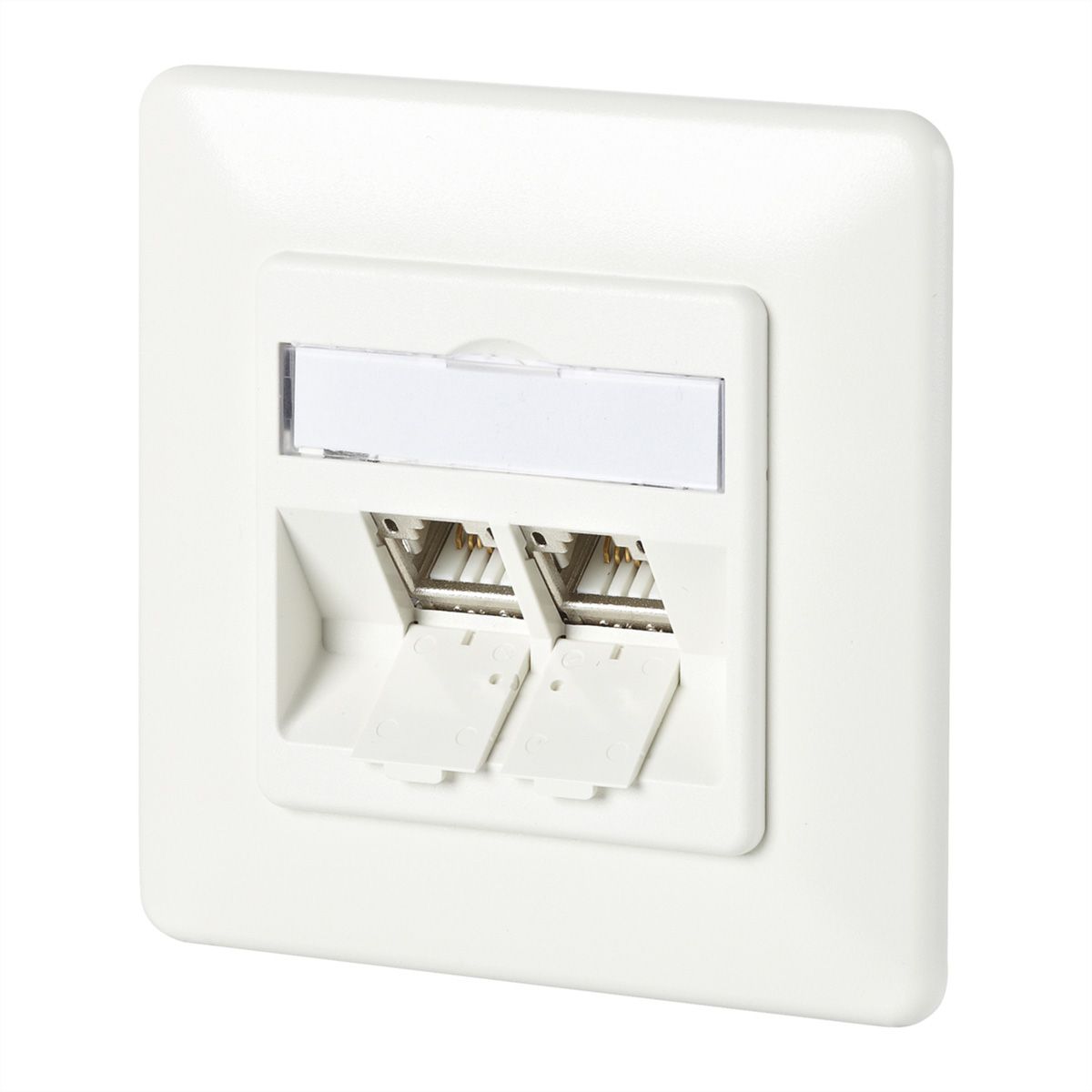 METZ CONNECT C6Amodul 2 Port 180°M UP-Dose, reinweiß RAL9010