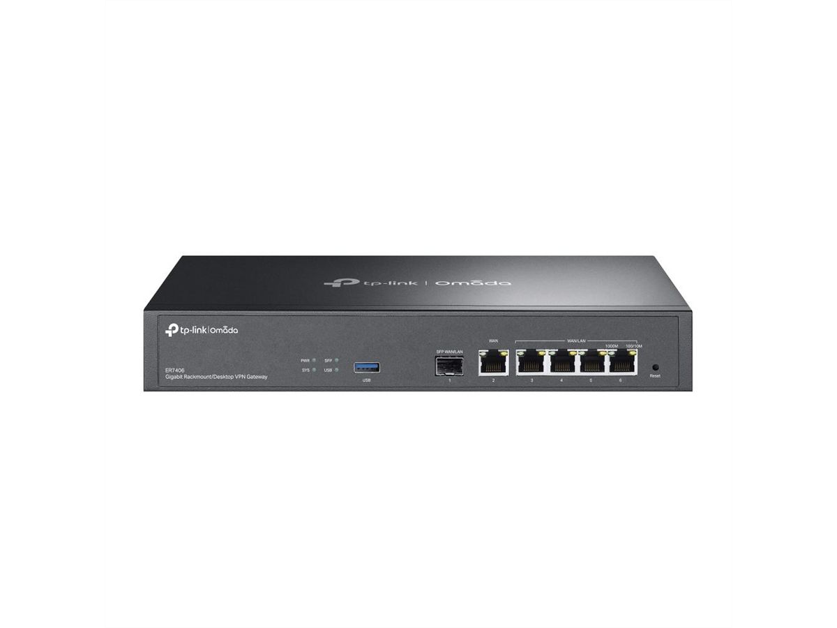 TP-Link ER7406 VPN Router , 1x Gigabit SFP WAN/LAN, 1x RJ45 WAN