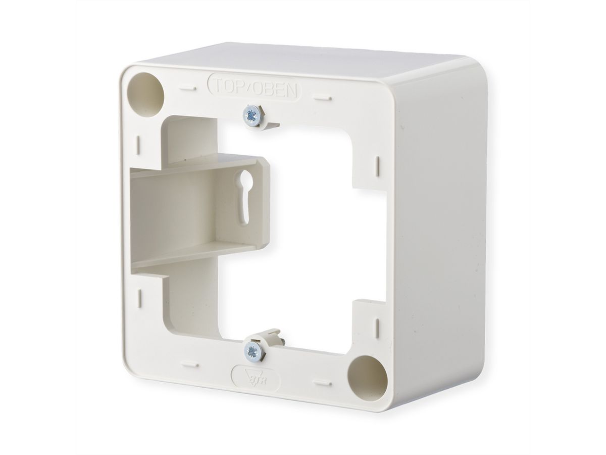 METZ CONNECT Cadre pour montage en saillie 85 x 85 x 43 mm, simple, blanc pur