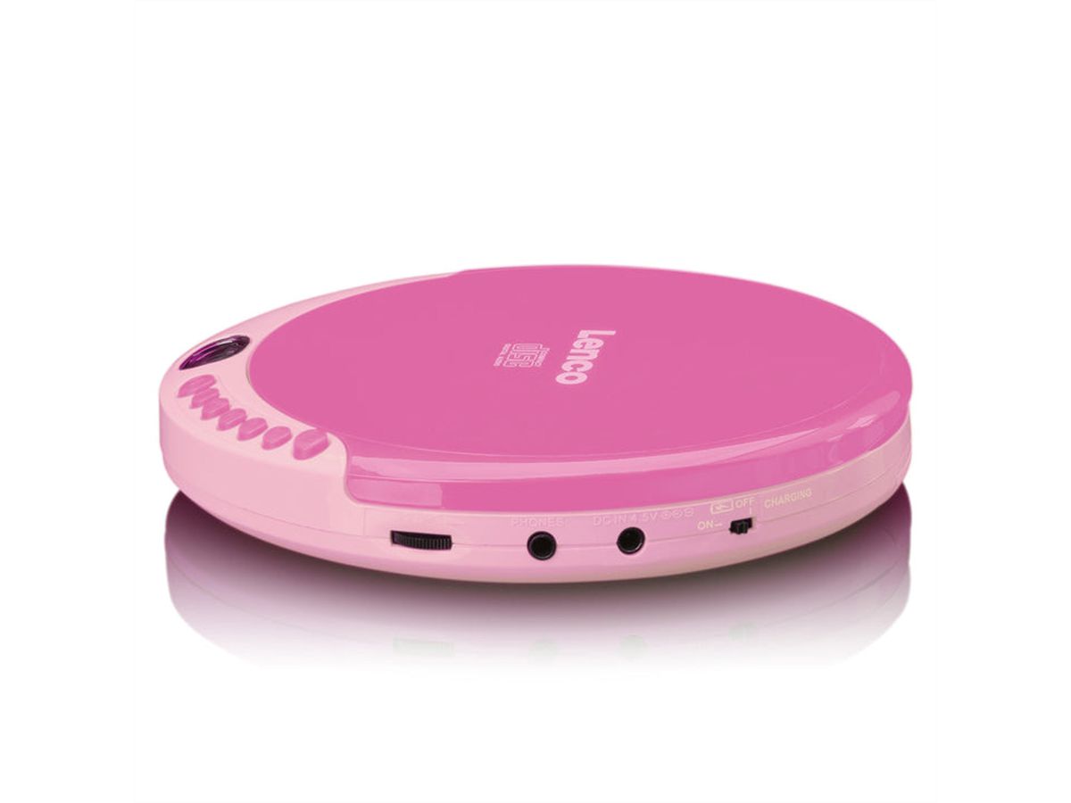 Lenco Lecteur CD portable CD-011PK rose