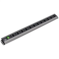 BACHMANN Multiprise 12x contact de protection, interrupteur, 2 m