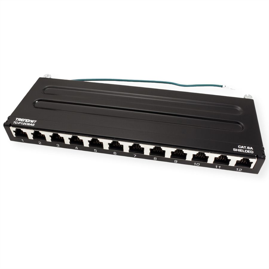 TRENDnet TC-P12C6AS Panneau de brassage renforcé à 12 ports Cat6A