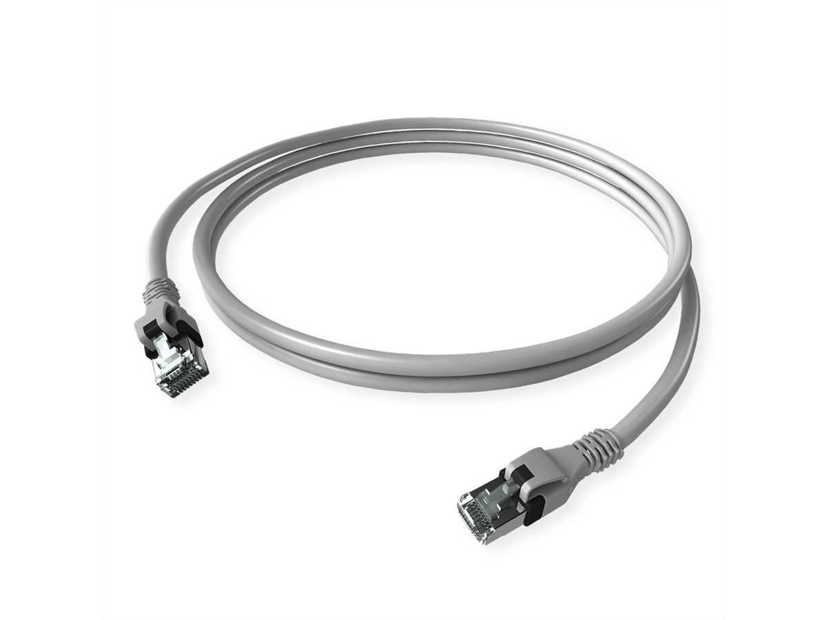 DualBoot PushPull IP20 Patchkabel, Kat.6, grau, 2 m