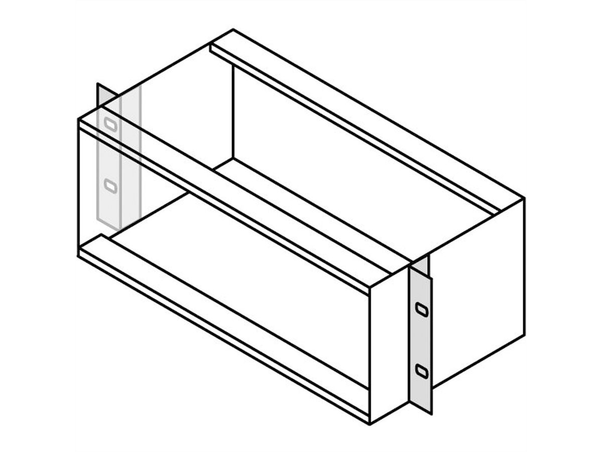 SCHROFF 19"-Winkel Typ F, tiefenvariabel - 19"WINKEL 4HE UNIV. 2STK