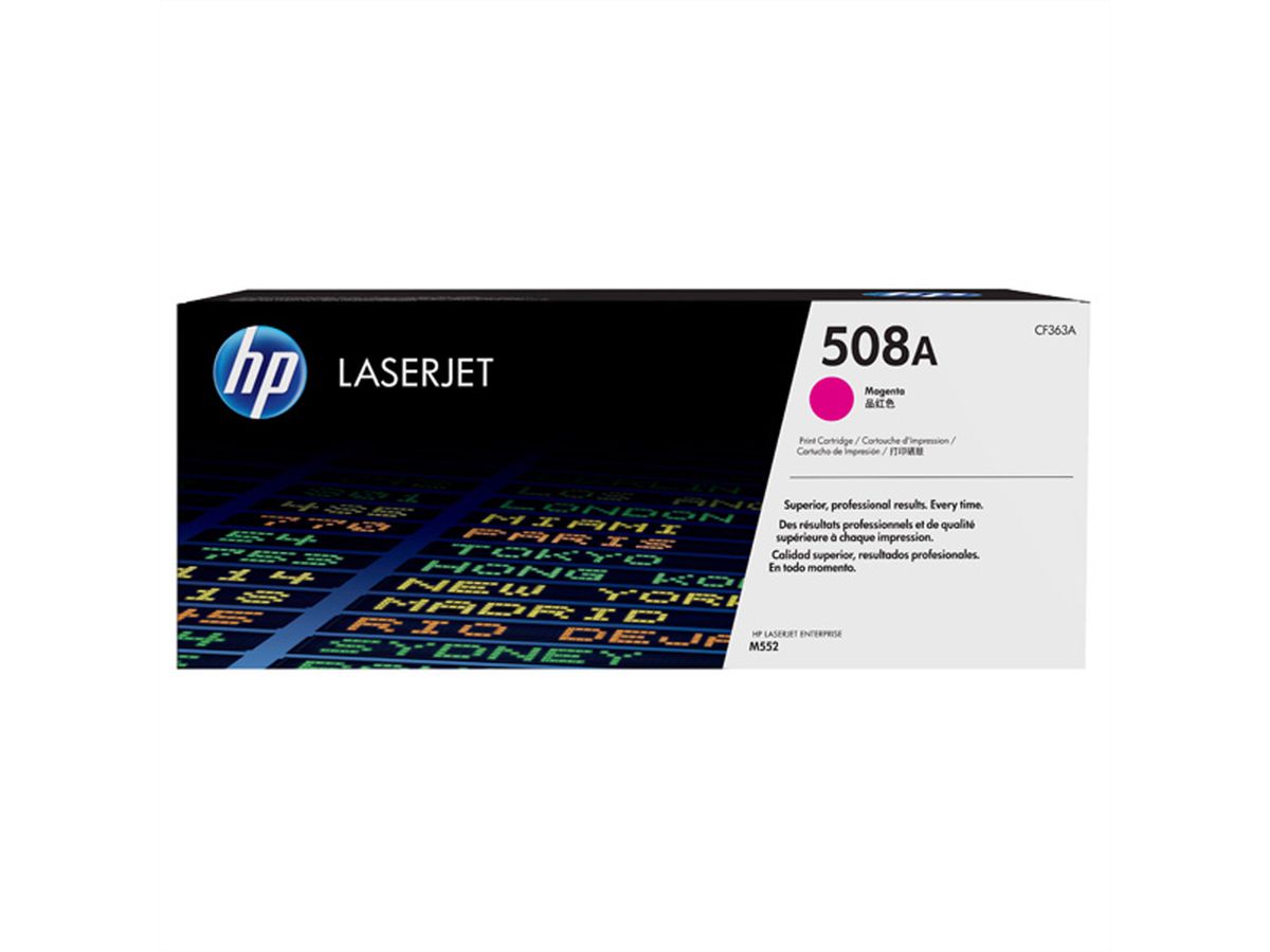 CF363A (508A), HP Color LaserJet Druckkassette magenta, ca. 5.000 Seiten, für HP Color LaserJet Enterprise M552 / Color LaserJet Enterprise M553