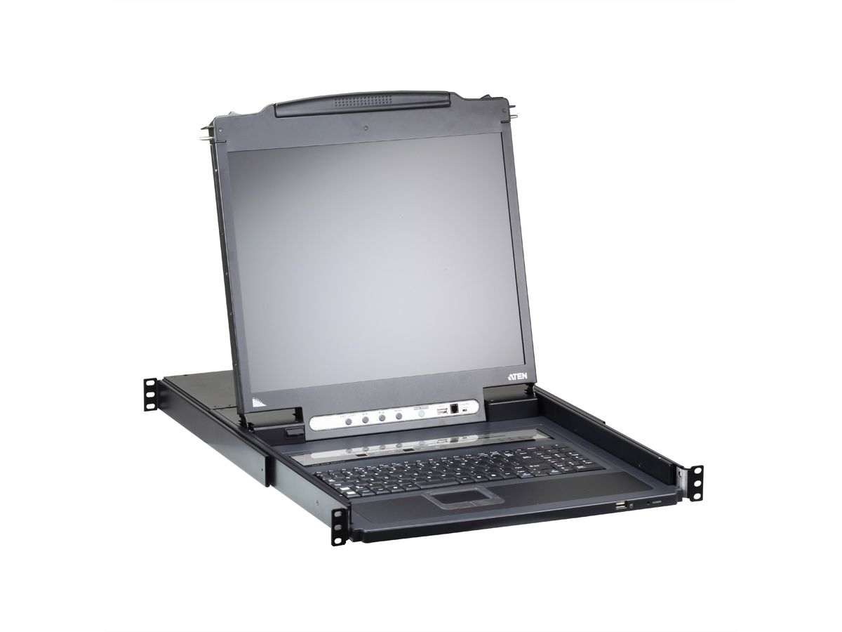 ATEN CL5716iN LCD KVM Switch Over IP, USB-PS/2,VGA , 16-Ports, DE-Layout