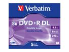 Verbatim DVD+R Jewel DL 8.5GB 8x 5 Pack