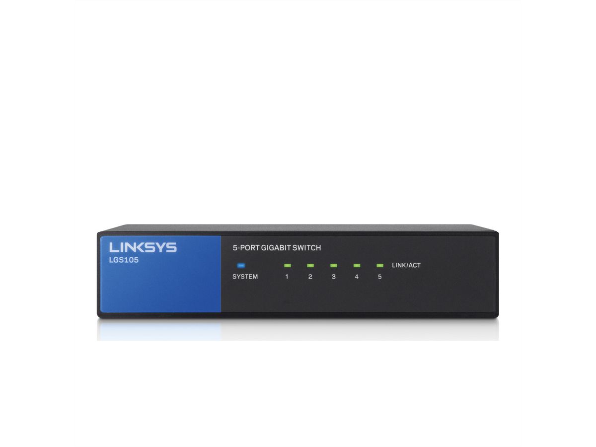 Linksys LGS105 5-Port Desktop Gigabit Switch für Unternehmen