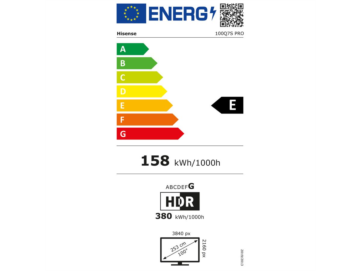 Hisense TV 100Q7S PRO 100", QLED 4K, 144Hz, 400 Nits